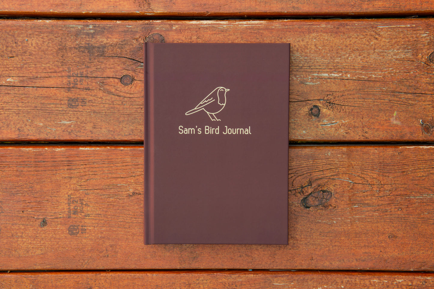 Chickadee Red Personalized Birding Logbook