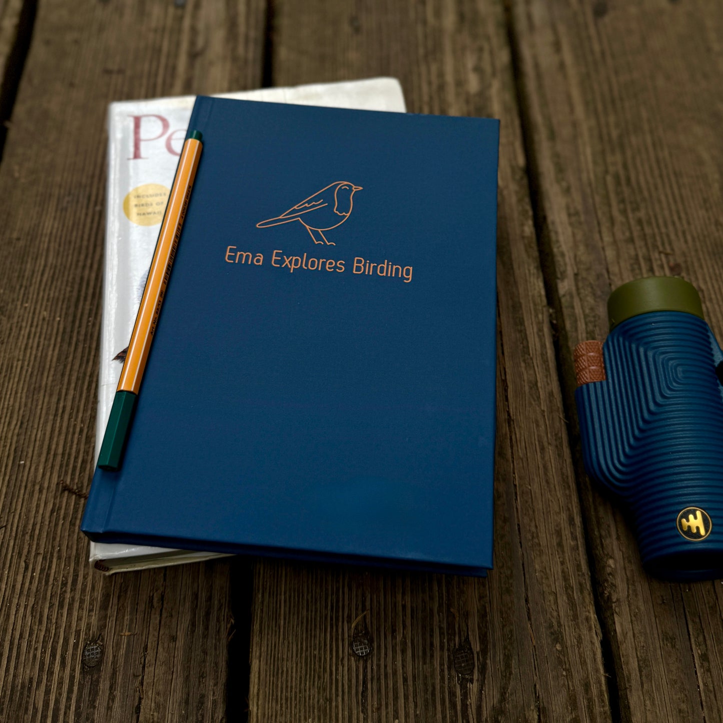 Chickadee Blue Personalized Birding Logbook