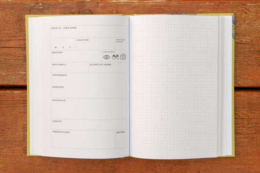Chickadee Blue Personalized Birding Logbook